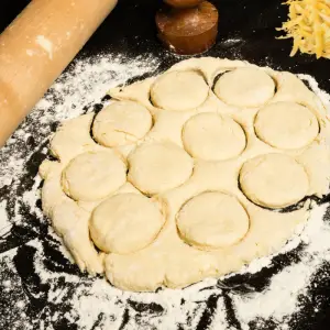 rolled and cut biscuit dough